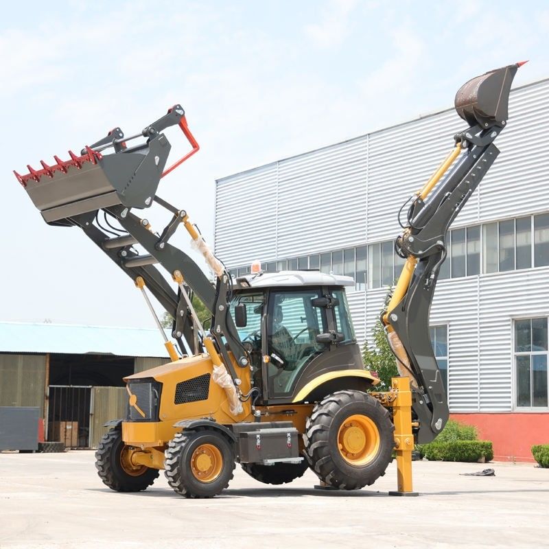 Diesel tractor loader Backhoe 1,2 ton Landbouw tractor machine 0.1cbm emmer