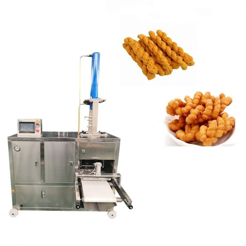 Industrieel automatisch draaien Churro snackvormende apparatuur zachte pretzel gebakken deeg draai maken extrudermachine