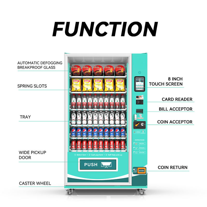 Customized Design China Bulk Vending Machines Commerciële Vending Machine Touch Voor Voedsel En Drank