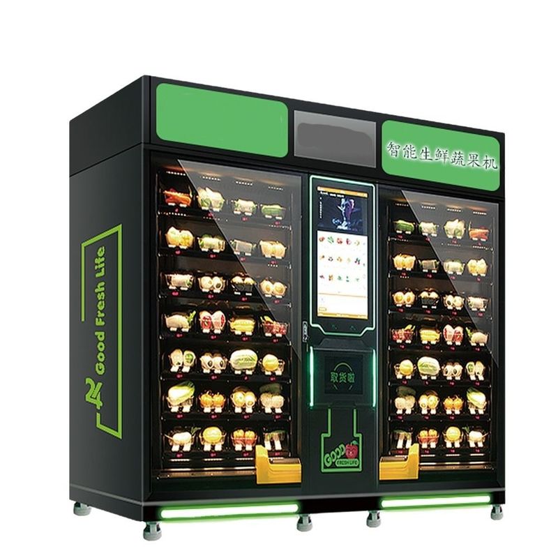 Op maat gemaakte zelfbediening Grote kast Koelde salade Groente Fruit Ei Vending Machine Voor Voedingsmiddelen