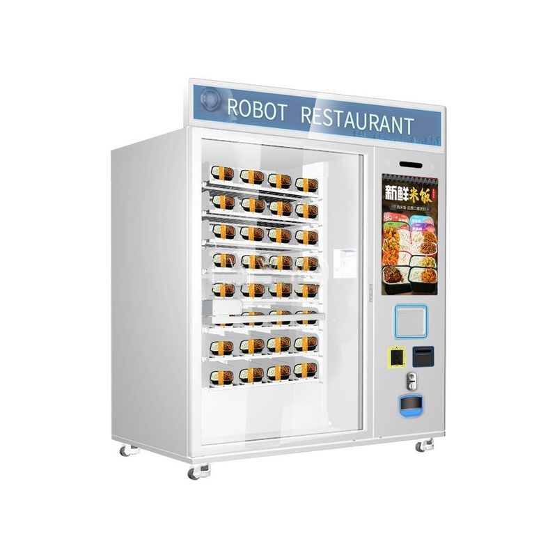 Hot Sale Fast Food Koffie Cupcake Automatische 32 inch Touchscreen Microwave Verwarming Vending Machine