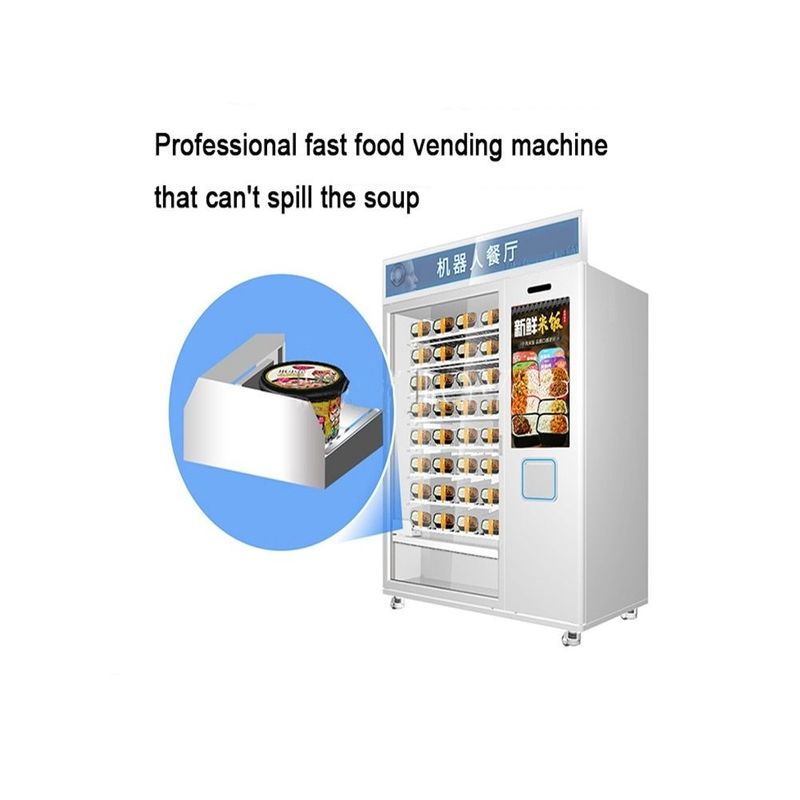 Hot Sale Fast Food Koffie Cupcake Automatische 32 inch Touchscreen Microwave Verwarming Vending Machine