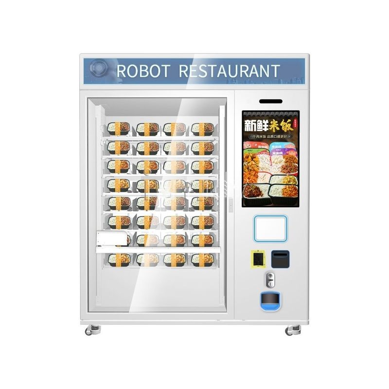 Hot Sale Fast Food Koffie Cupcake Automatische 32 inch Touchscreen Microwave Verwarming Vending Machine