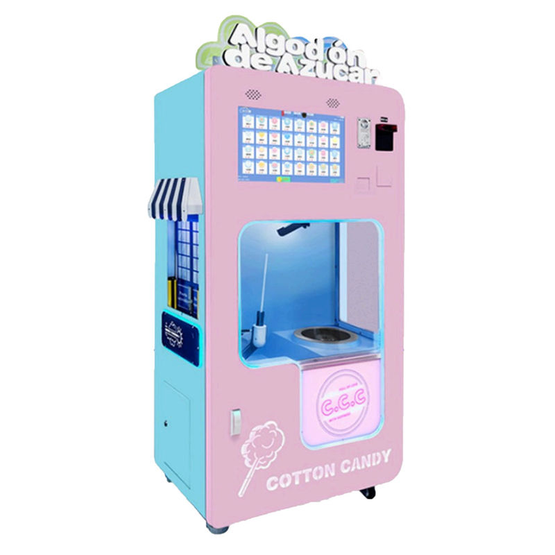 Industriële snack automatische katoen snoepmachine met glazen deksel voor restaurantgebruik