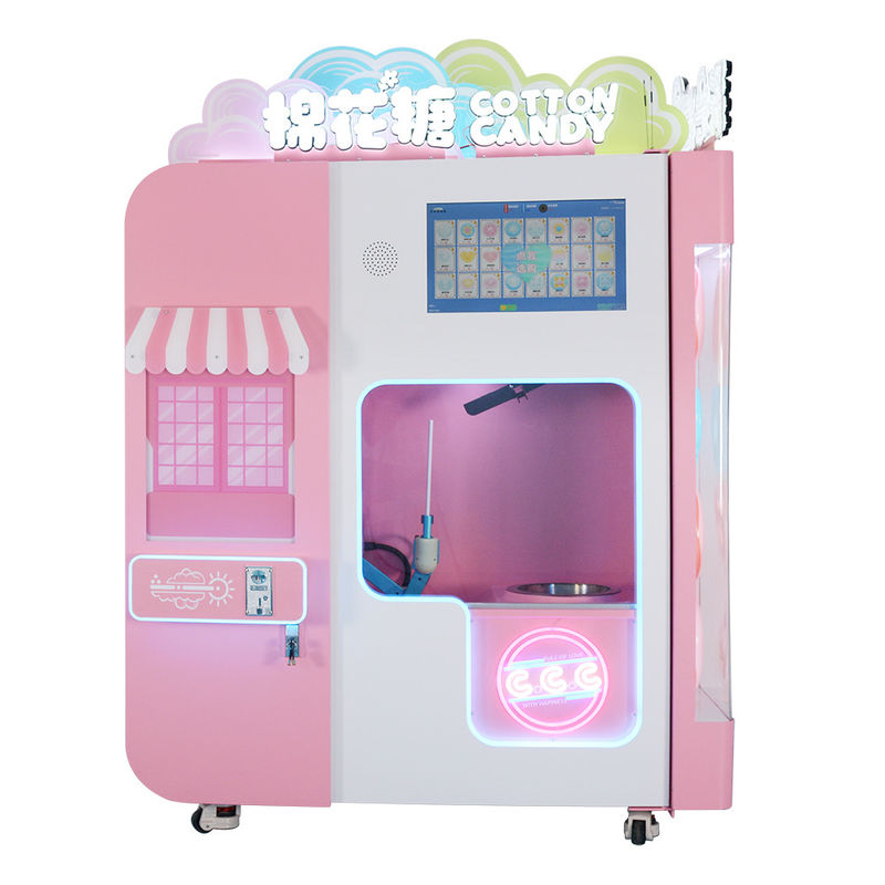 Industriële snack automatische katoen snoepmachine met glazen deksel voor restaurantgebruik