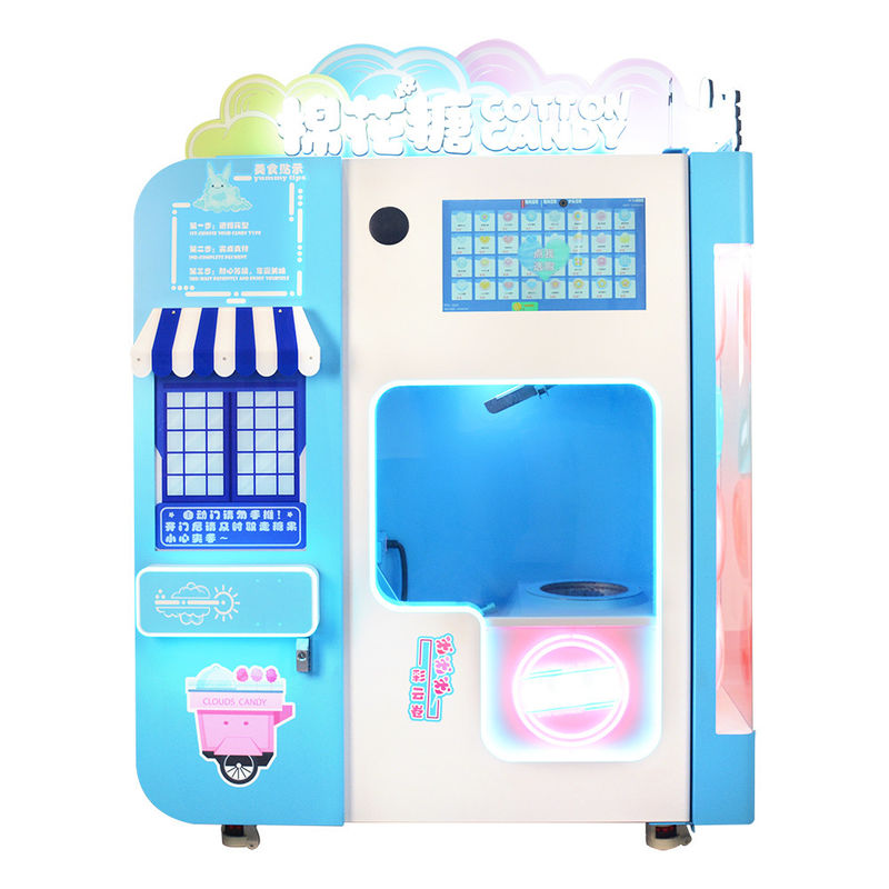 Industriële snack automatische katoen snoepmachine met glazen deksel voor restaurantgebruik