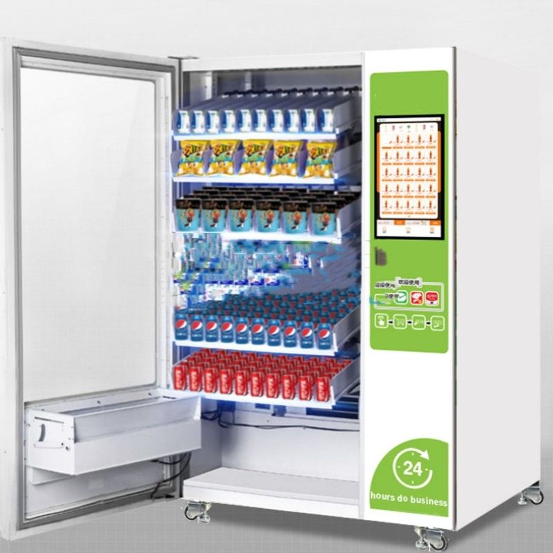 24 uur zelfbediening Automatisch aanraakscherm Combo Drink Snack Vending Machine Distributeur Automatique Vendor