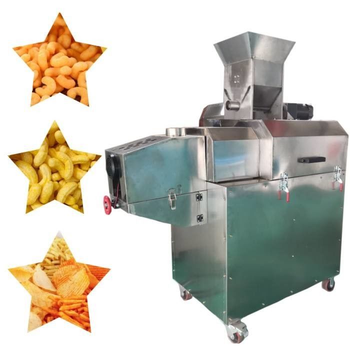 Makkelijke werking roestvrij staal maïs puff maken machine voor snackfood extrusie
