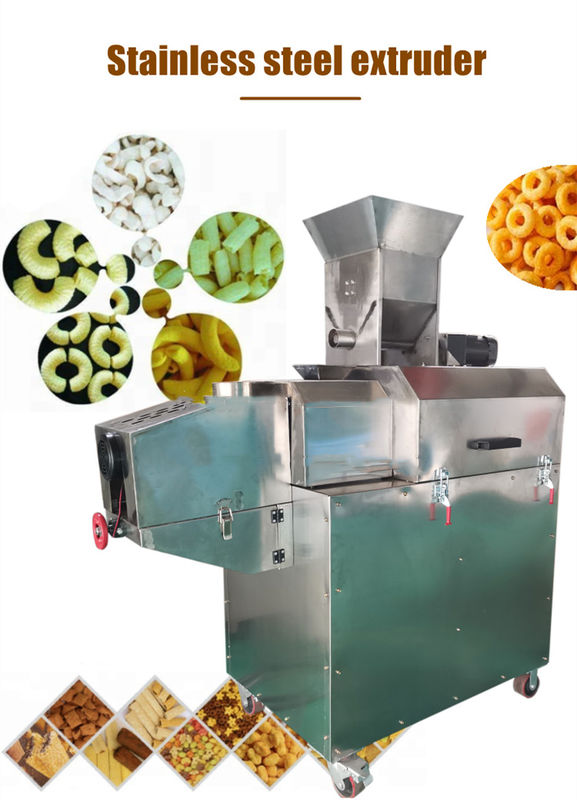 Makkelijke werking roestvrij staal maïs puff maken machine voor snackfood extrusie