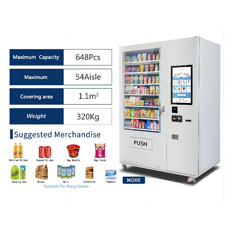 24 uur zelfbediening winkel combo machine voor eten en drinken snacks verkoop